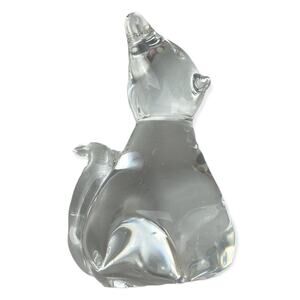 glass cat paperweight